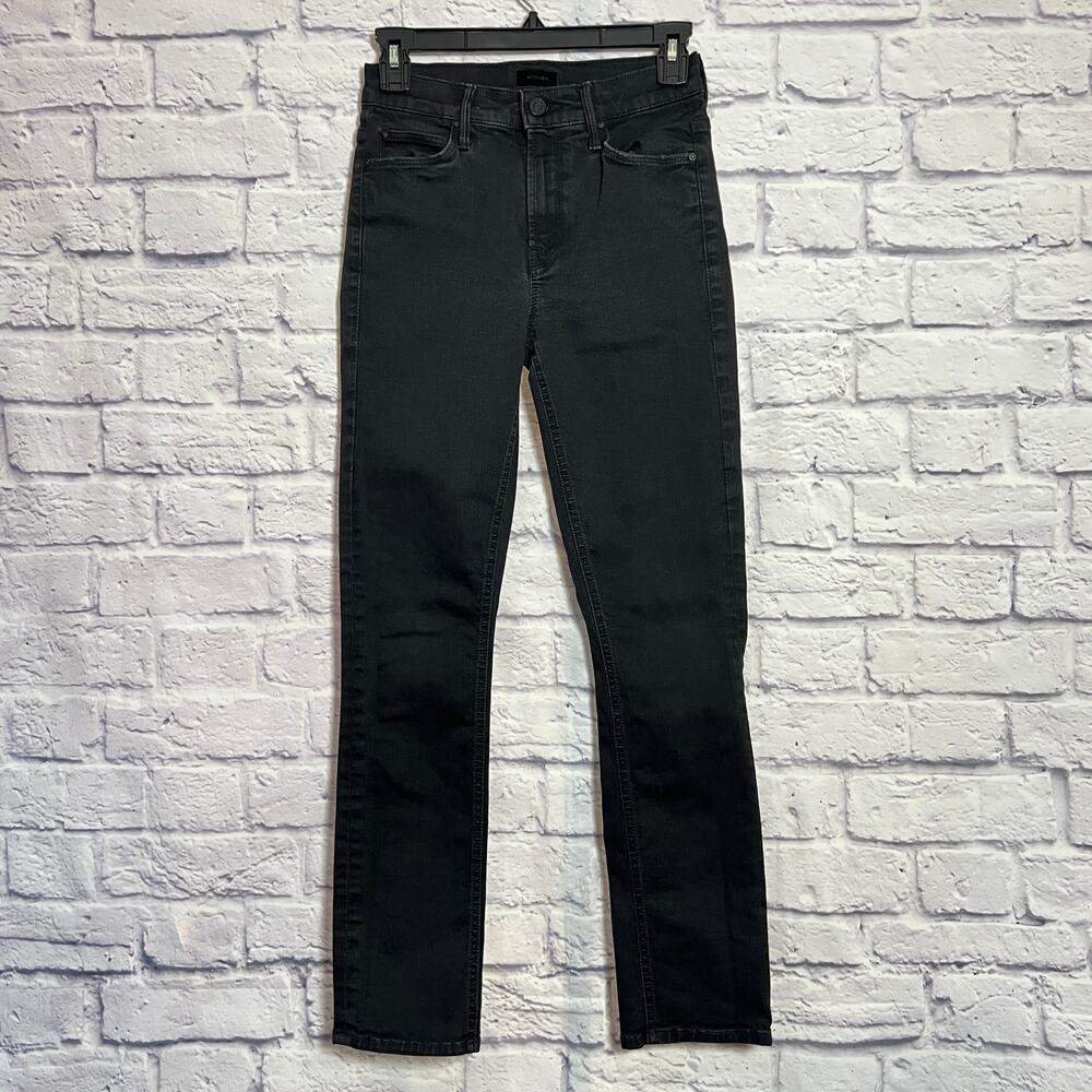 MOTHER Mid Rise Dazzler Ankle Jeans SIZE 25 Black Not Guilty Stretch Denim EUC